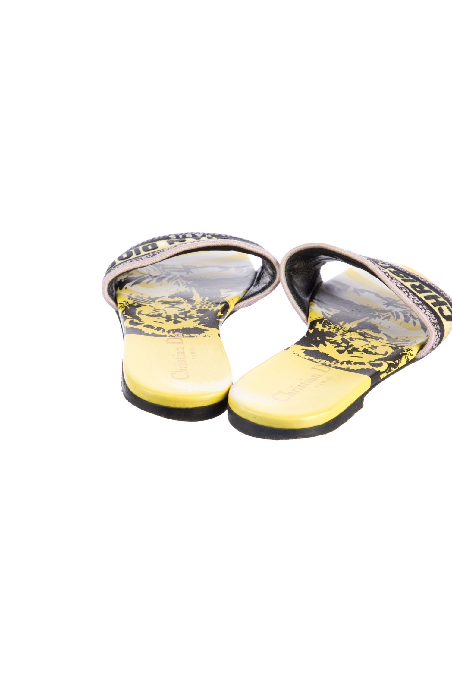 Christian Dior Canvas Printed Slides